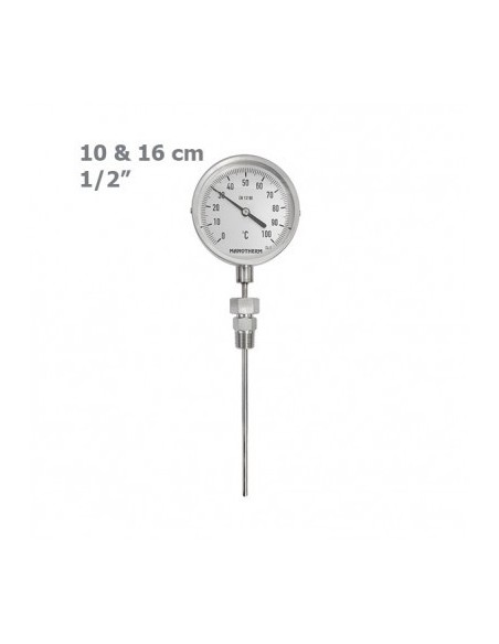 ترمومتر سنگان صنعت استیل عمودی مدل TB18/A