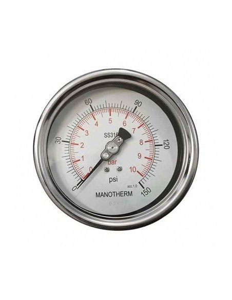 مانومتر سنگان صنعت استیل افقی/عمودی/عمودی فلنج دار صفحه 10 سانت مدل PG18
