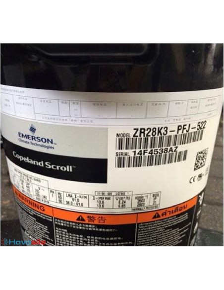 کمپرسور کوپلند ZR28 K3E-PFJ-522