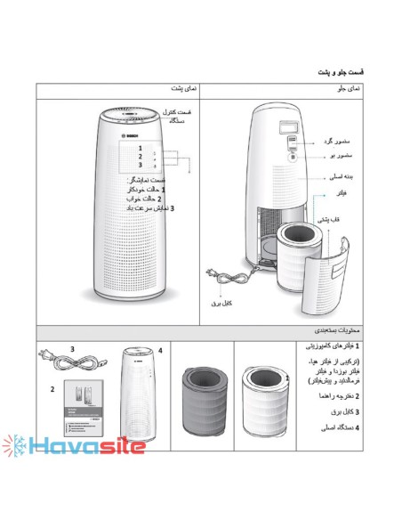 دستگاه تصفیه کننده هوا بوش مدل A5000G 350