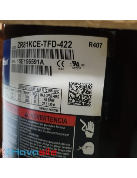کمپرسور کوپلند ZR81 KCE-TFD-422