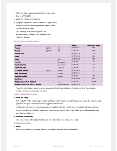 روغن توربین T46 توربین (Shell Turbo...