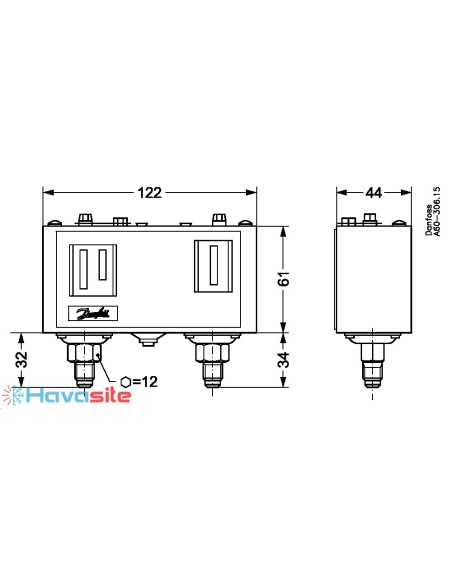 تنظیم‌کننده فشار دانفوس Danfoss KP 15 (بدون ریست)