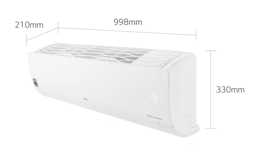 ابعاد کولر گاز اینورتر سرد و گرم ال جی 18000