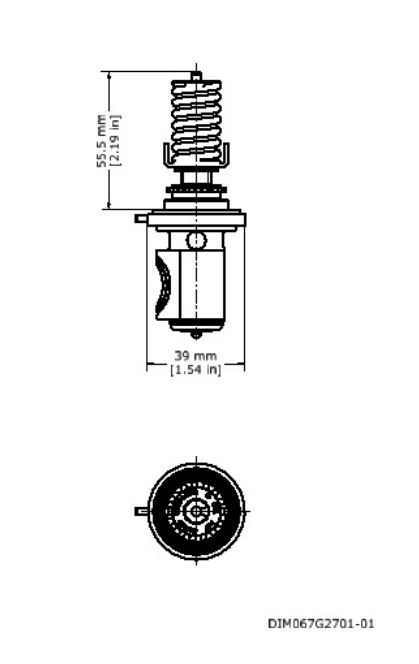 نقشه دو بعدی و ابعاد سوزن اکسپنشن دانفوس مدل t55 orifice10